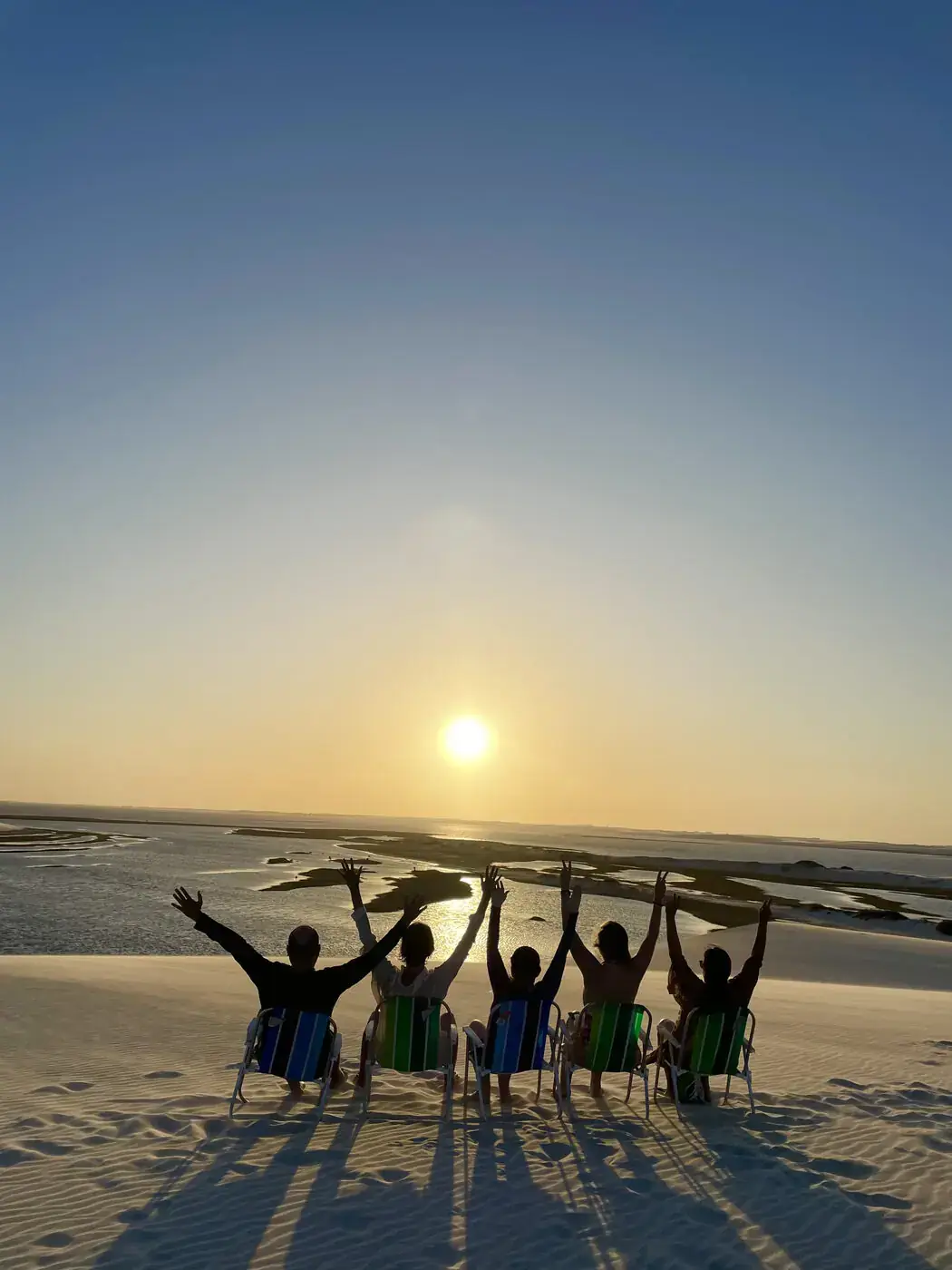 Pôr do sol nos Lençóis Maranhenses